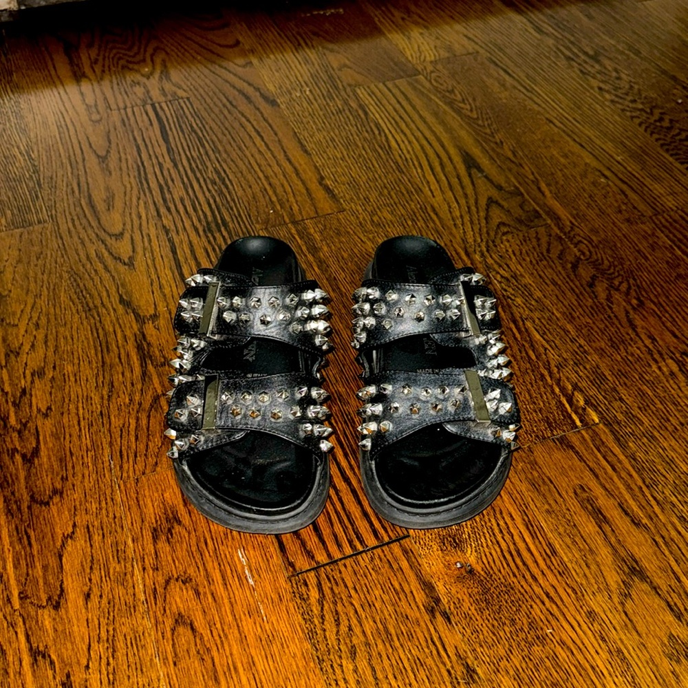 Alexander McQueen oversized sandal with studs